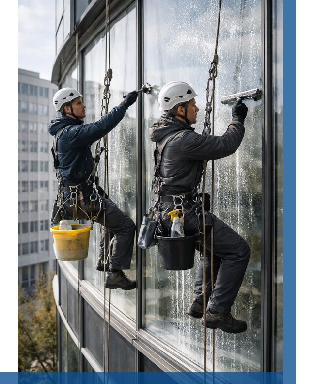 Мойка панорамных окон в Ельце от 359 р. заказать у ВЫСОТНИК-Елц