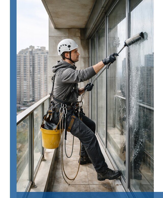 Профессиональная мойка балконного остекления в Ельце