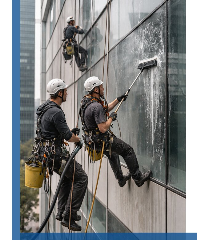 Профессиональная высотная мойка фасадов зданий в Ельце