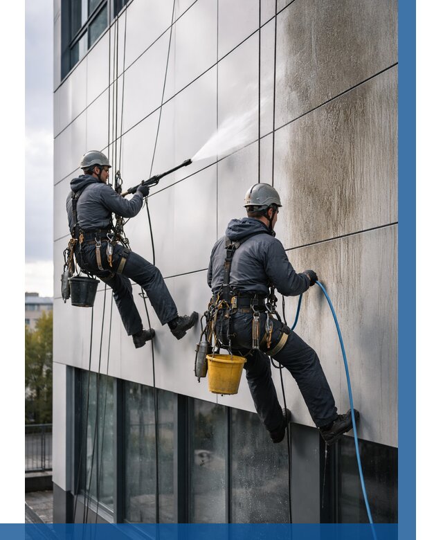 Мойка фасада из композита в Ельце по цене от 308 р. | ВЫСОТНИК-Елц