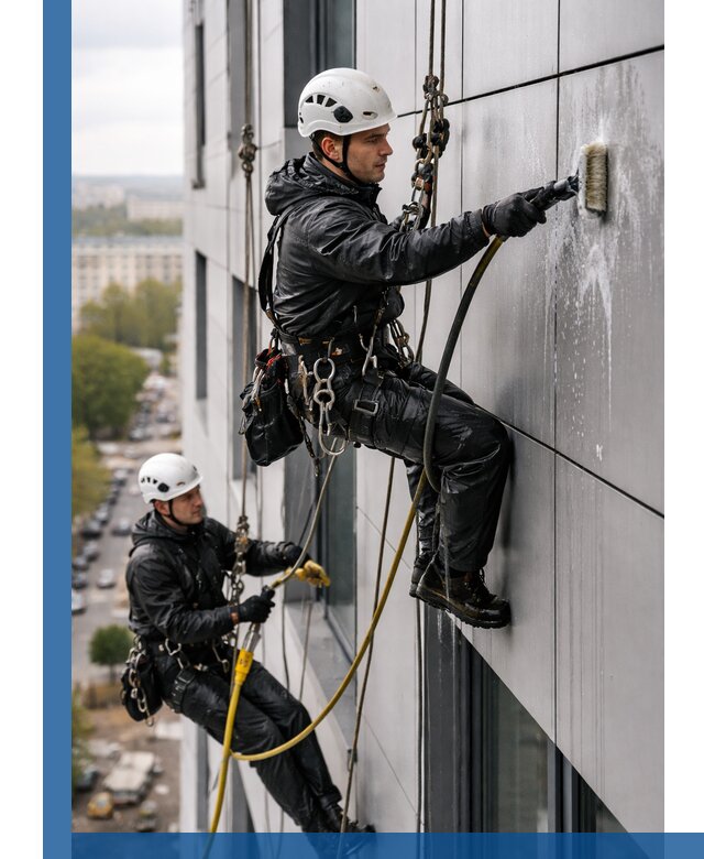 Профессиональная мойка фасада из композита в Ельце