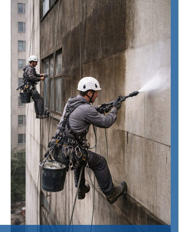 Очистка фасада от копоти в Ельце от 257 р. | ВЫСОТНИК-Елц