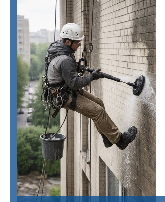 Очистка фасада от копоти в Ельце профессионально и безопасно