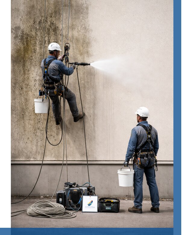 Очистка фасада от плесени в Ельце от 308 р. | ВЫСОТНИК-Елц