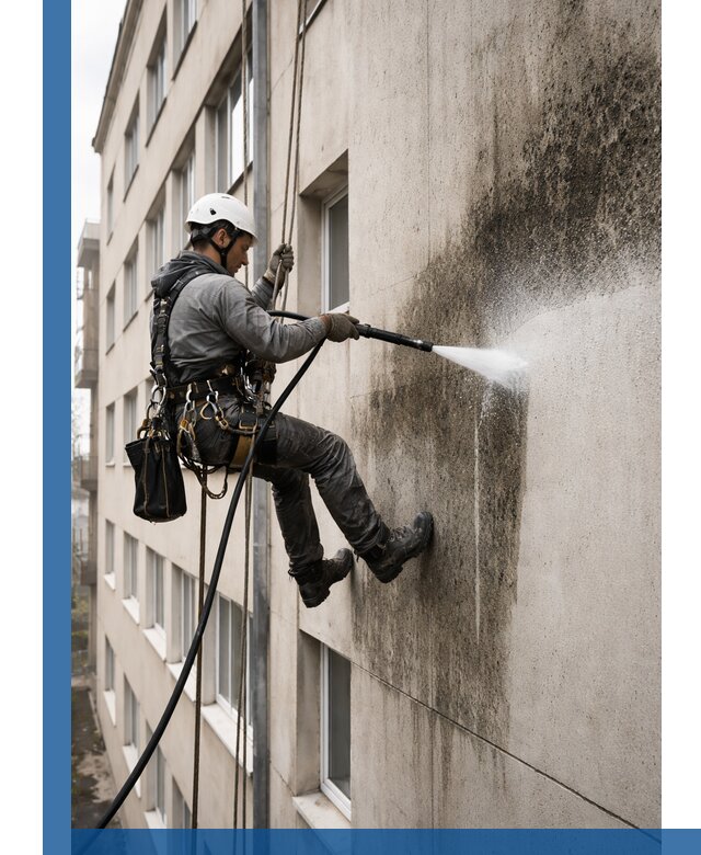 Профессиональная очистка фасадов от плесени в Ельце