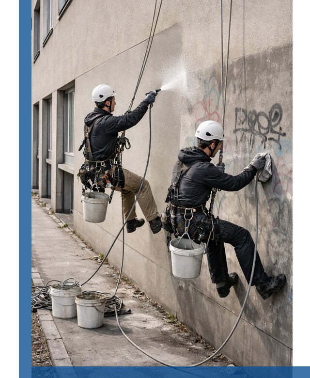 Антиграффити покрытие фасада с защитой от надписей в Ельце