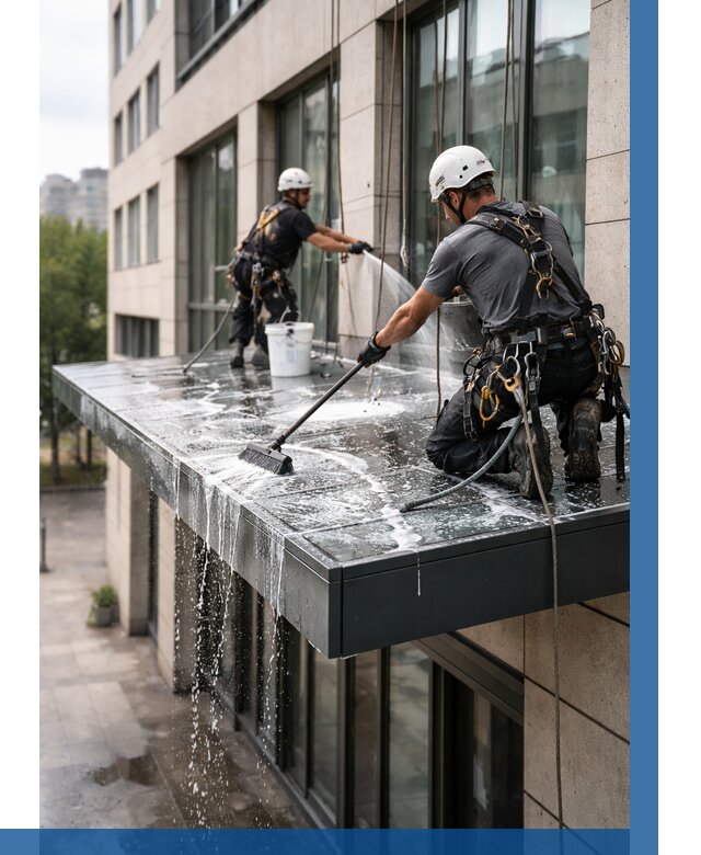 Мойка козырьков и навесов в Ельце от 3594 р. | ВЫСОТНИК-Елц