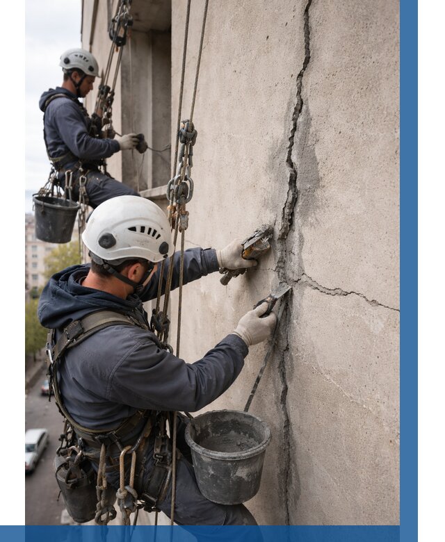 Заделка трещин на фасаде в Ельце от 924 р. | ВЫСОТНИК-Елц