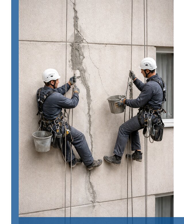 Заделка трещин на фасаде в Ельце с гарантийным ремонтом