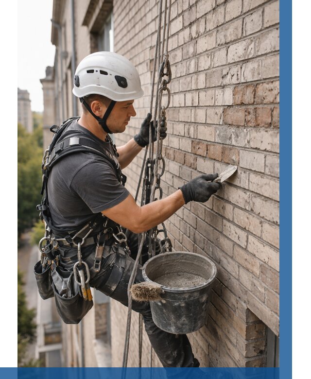 Ремонт кирпичной кладки фасада в Ельце от 1848 р. | ВЫСОТНИК-Елц