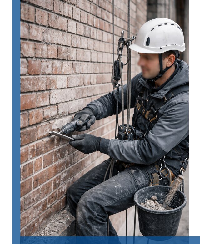 Расшивка кирпичных швов фасадов и стен, ремонт в Ельце