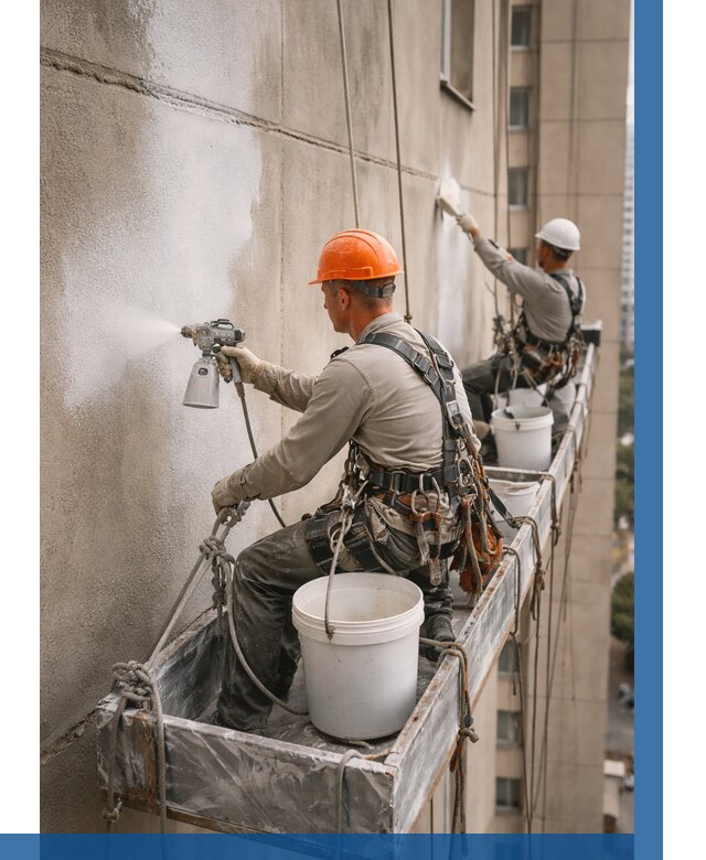 Грунтовка фасада на высоте в Ельце от 123 р. | ВЫСОТНИК-Елц