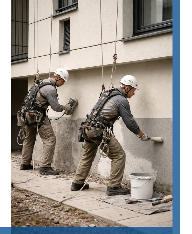 Окраска цоколя здания в Ельце от 462 р. под ключ | ВЫСОТНИК-Елц