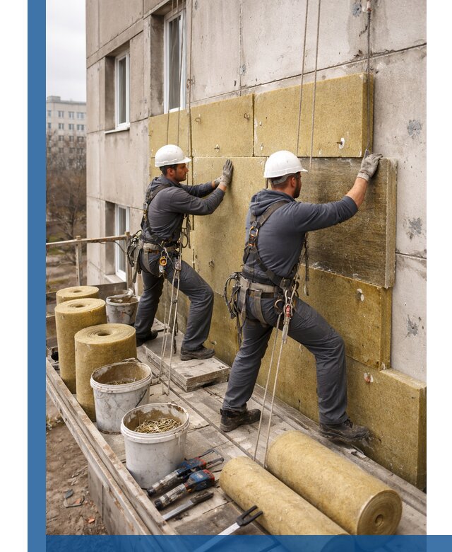 Утепление фасада минватой в Ельце под ключ с гарантией