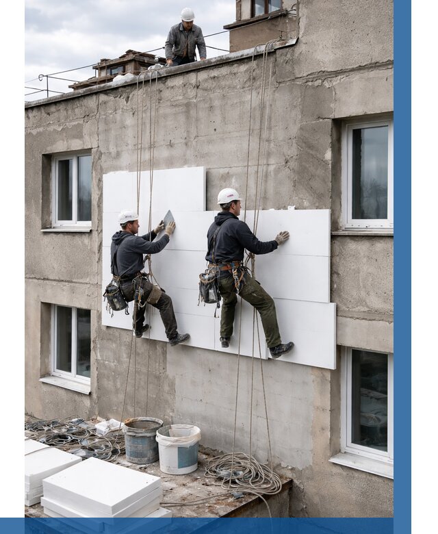 Утепление фасада пенополистиролом в Ельце от 1848 р. | ВЫСОТНИК-Елц