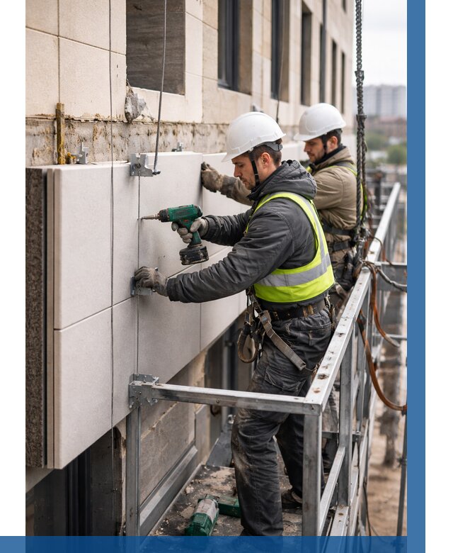 Монтаж фасадных термопанелей в Ельце от 1540 р. | ВЫСОТНИК-Елц