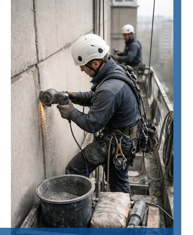 Штробление межпанельных швов в Ельце от 1232 р. | ВЫСОТНИК-Елц