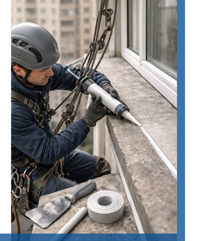 Герметизация балконного козырька в Ельце от 4621 р. | ВЫСОТНИК-Елц