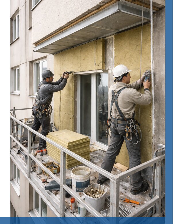 Утепление балкона снаружи в Ельце от 1643 р. под ключ ВЫСОТНИК-Елц