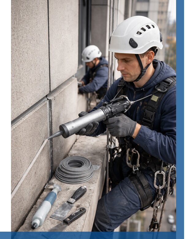 Герметизация деформационных швов фасада в Ельце от 719 | ВЫСОТНИК-Елц