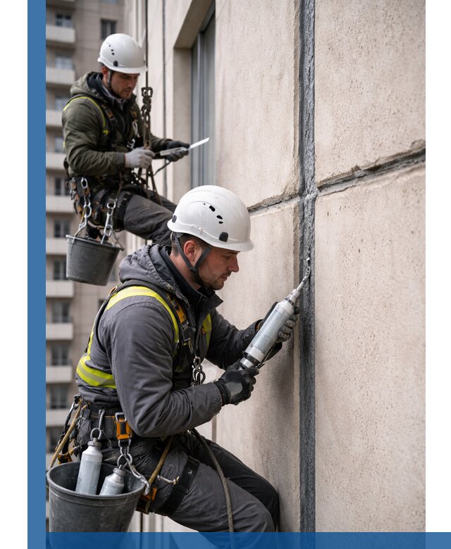 Герметизация деформационных швов фасада в Ельце качественно