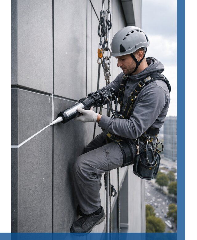 Герметизация стыков фасадных панелей в Ельце от 6674 р.| ВЫСОТНИК-Елц