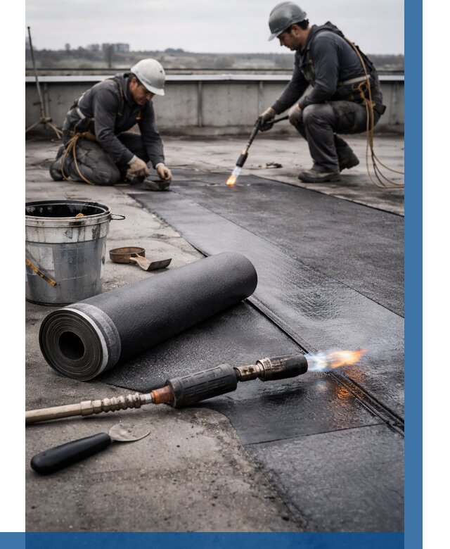 Ремонт рулонной кровли в Ельце от 667 р. | ВЫСОТНИК-Елц