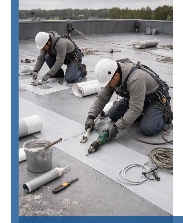 Ремонт мембранной кровли в Ельце качественно и с гарантией