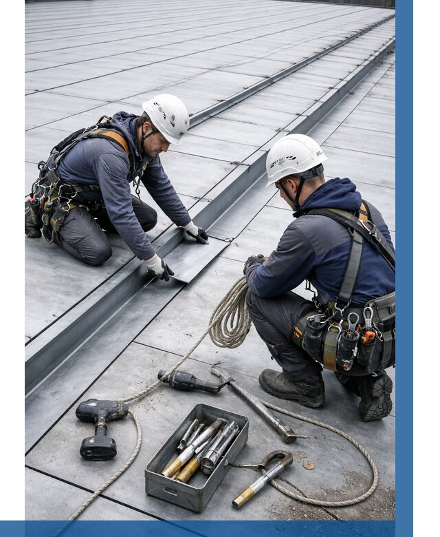 Ремонт фальцевой кровли в Ельце от 719 р. | ВЫСОТНИК-Елц