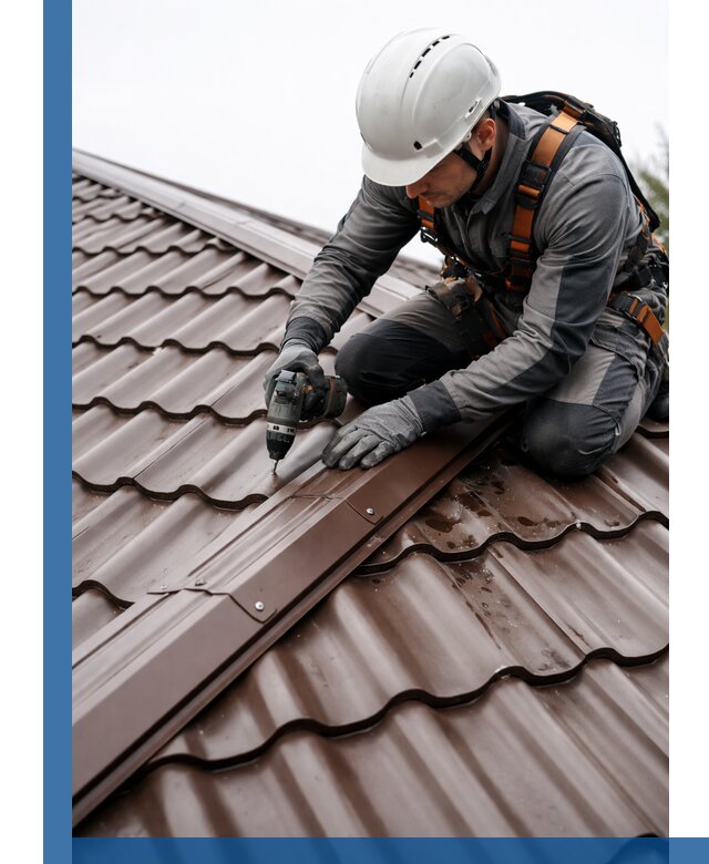 Ремонт металлочерепицы на крыше в Ельце профессионально