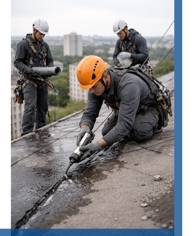 Устранение протечек кровли в Ельце от 12322 р. | ВЫСОТНИК-Елц