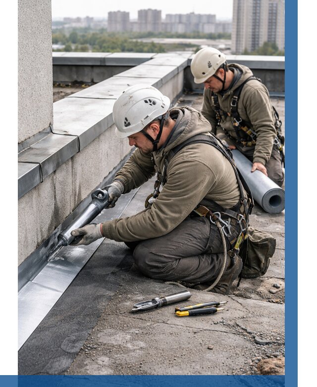 Ремонт кровельных примыканий в Ельце от 1232 р. | ВЫСОТНИК-Елц