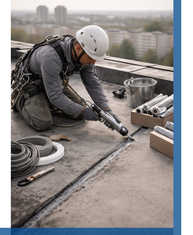 Герметизация швов кровли в Ельце от 462 р./м2 | ВЫСОТНИК-Елц