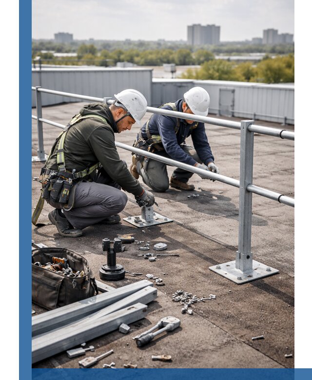 Монтаж кровельного ограждения в Ельце под ключ с гарантией