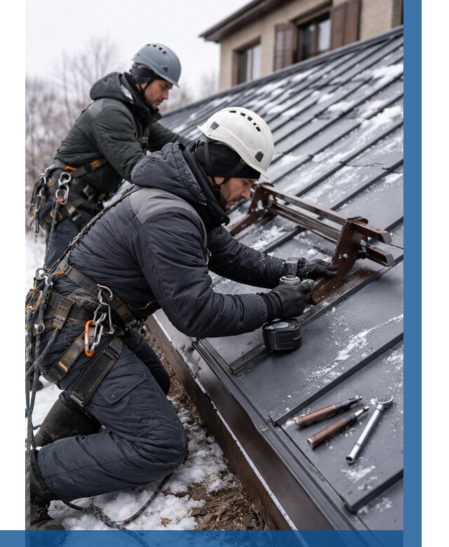 Монтаж снегозадержателей в Ельце от 462 р. | ВЫСОТНИК-Елц