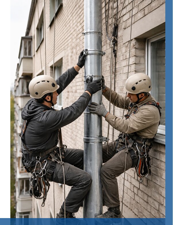 Замена водосточных труб в Ельце от 6674 р. | ВЫСОТНИК-Елц