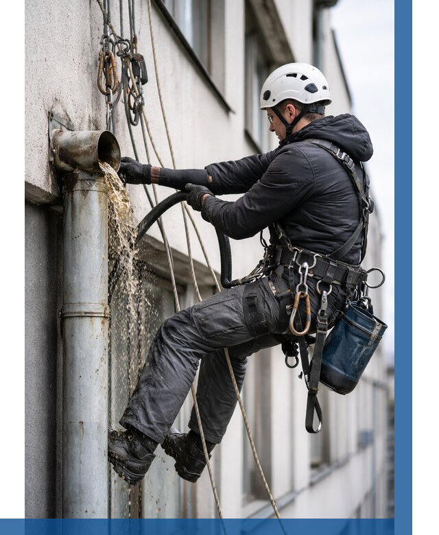 Прочистка водосточных труб в Ельце от 3594 р. | ВЫСОТНИК-Елц