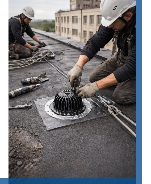 Установка водосточных воронок в Ельце цена от 3594 р. | ВЫСОТНИК-Елц