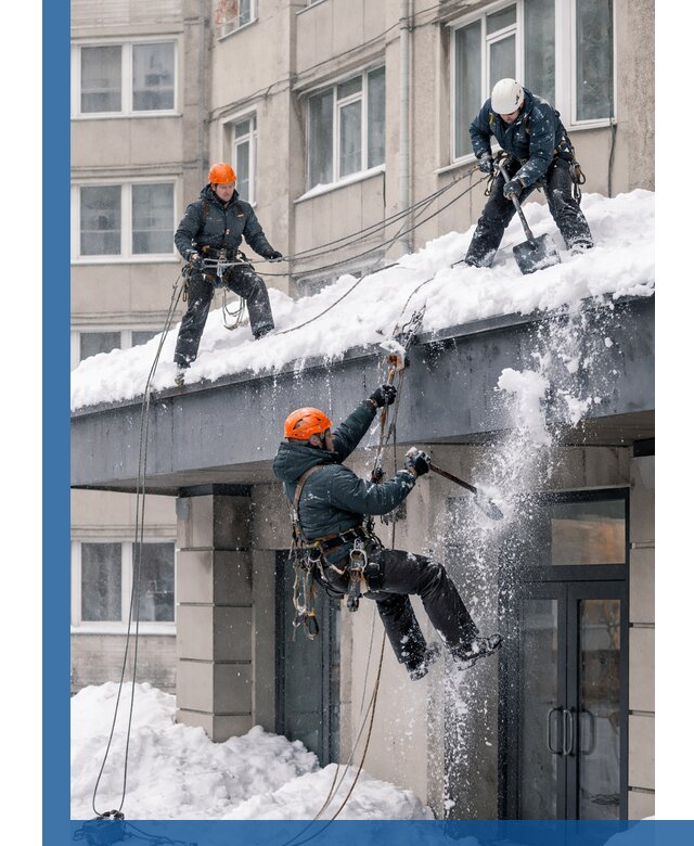 Безопасная очистка навесов от снега в Ельце круглогодично