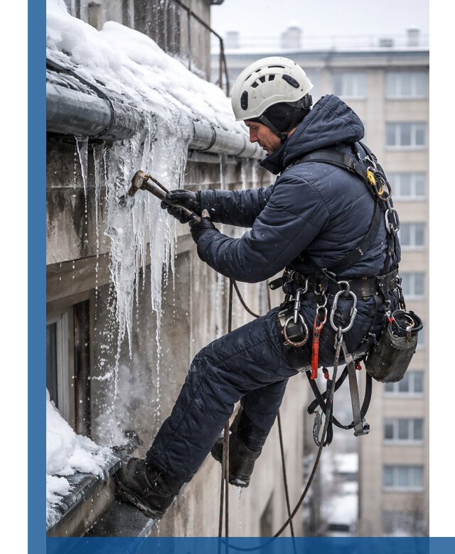 Удаление наледи и чистка водостоков в Ельце оперативно и безопасно