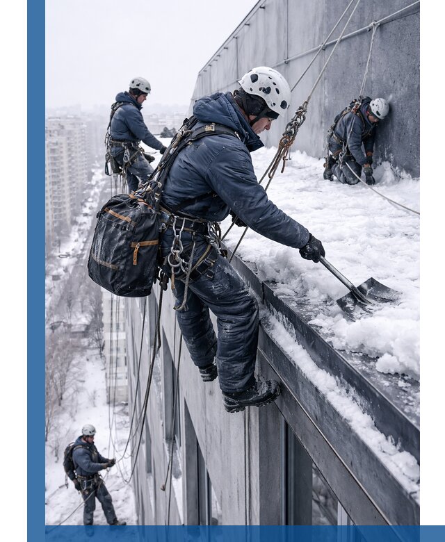 Абонентское обслуживание кровли зимой в Ельце регулярный уход