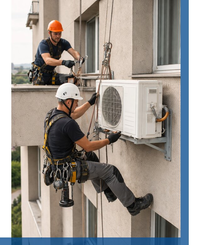 Монтаж внешнего блока кондиционера в Ельце от 6674 р. | ВЫСОТНИК-Елц