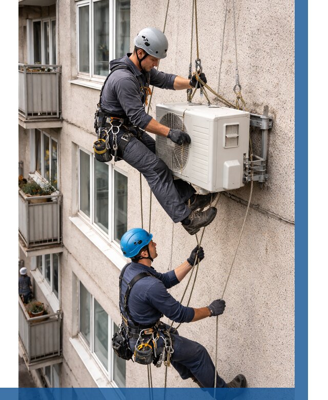 Перенос внешнего блока кондиционера в Ельце от 9241 р.| ВЫСОТНИК-Елц