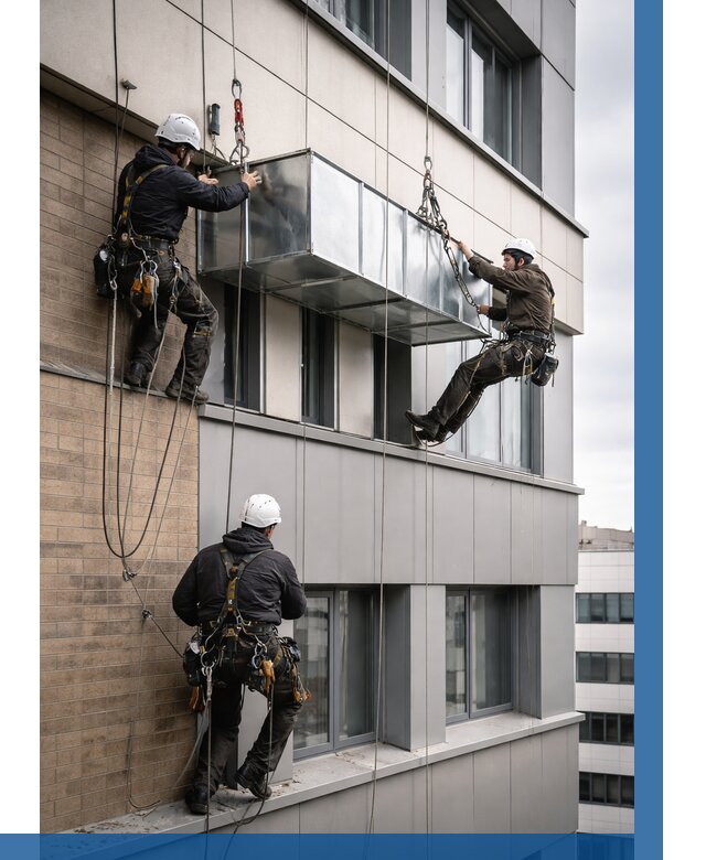 Монтаж воздуховодов на фасаде в Ельце от 1540 р. | ВЫСОТНИК-Елц