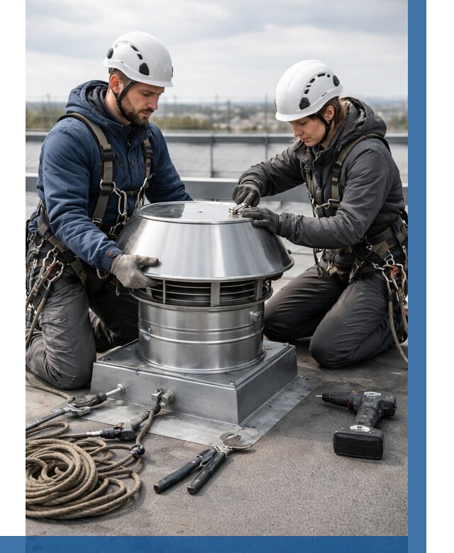 Установка дефлекторов на кровле в Ельце от 4621 р. | ВЫСОТНИК-Елц