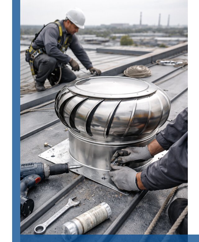 Установка дефлекторов на кровле в Ельце профессионально