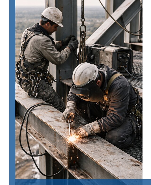 Высотные сварочные работы в Ельце для промышленных объектов