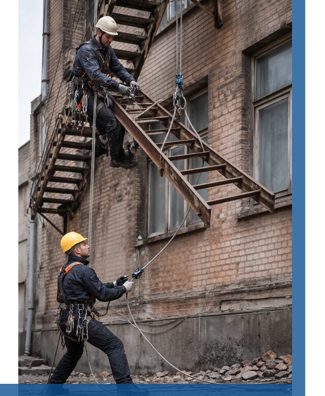 Демонтаж пожарной лестницы в Ельце от 12322 р. | ВЫСОТНИК-Елц