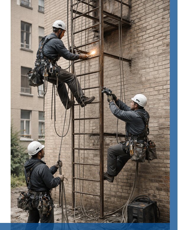 Ремонт пожарной лестницы в Ельце от 7701 р. | ВЫСОТНИК-Елц