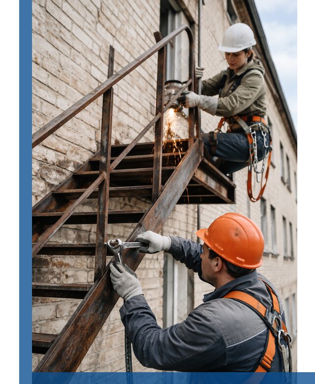 Ремонт и восстановление пожарных лестниц с выездом в Ельце